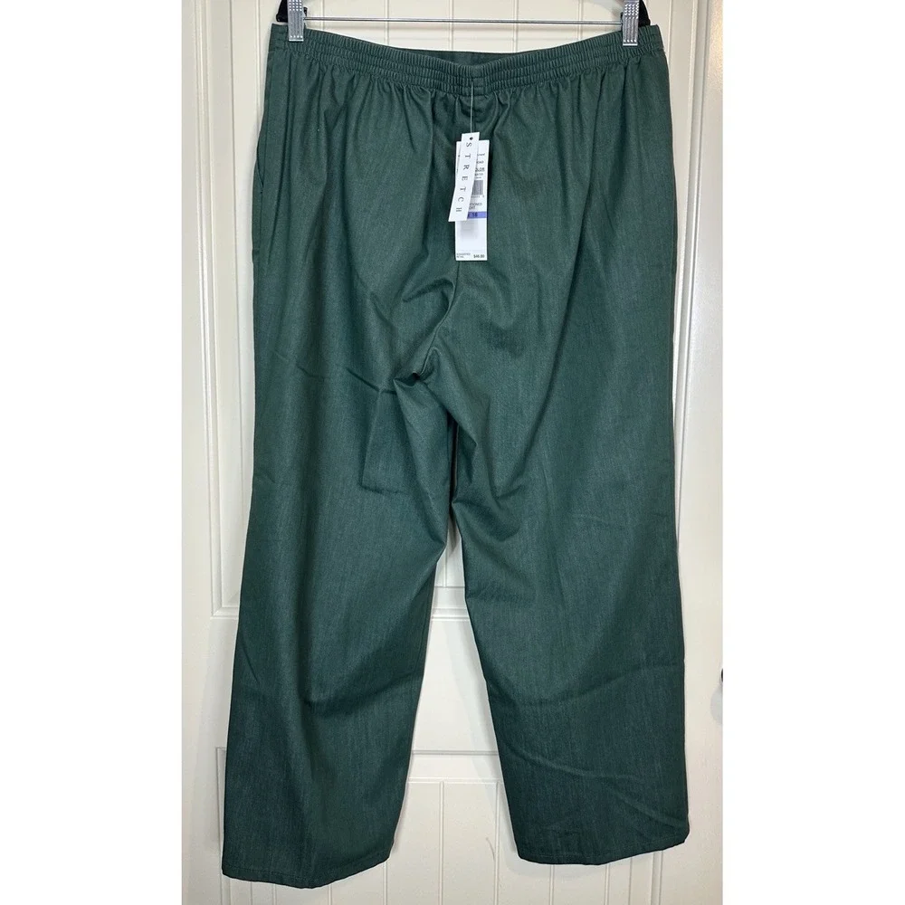 Alfred Dunner Womens Plus‎ 18 Short Pull on Pant Proportioned Short Hunter NWT
